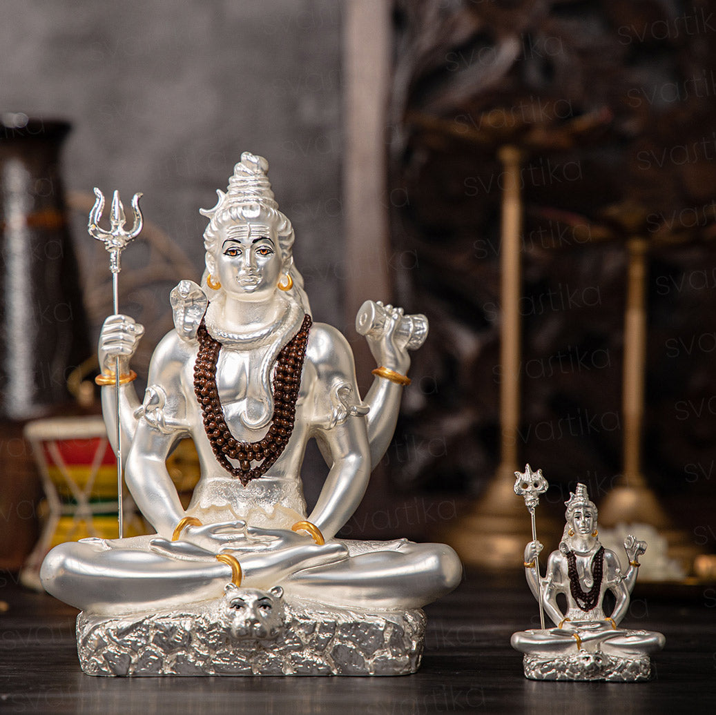 Lord Shiv Murti - Silver Plated (8 Inch)