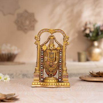 Lord Balaji (Srinivasa Mangapuram) Idol - Antique Finish (8 Inch)