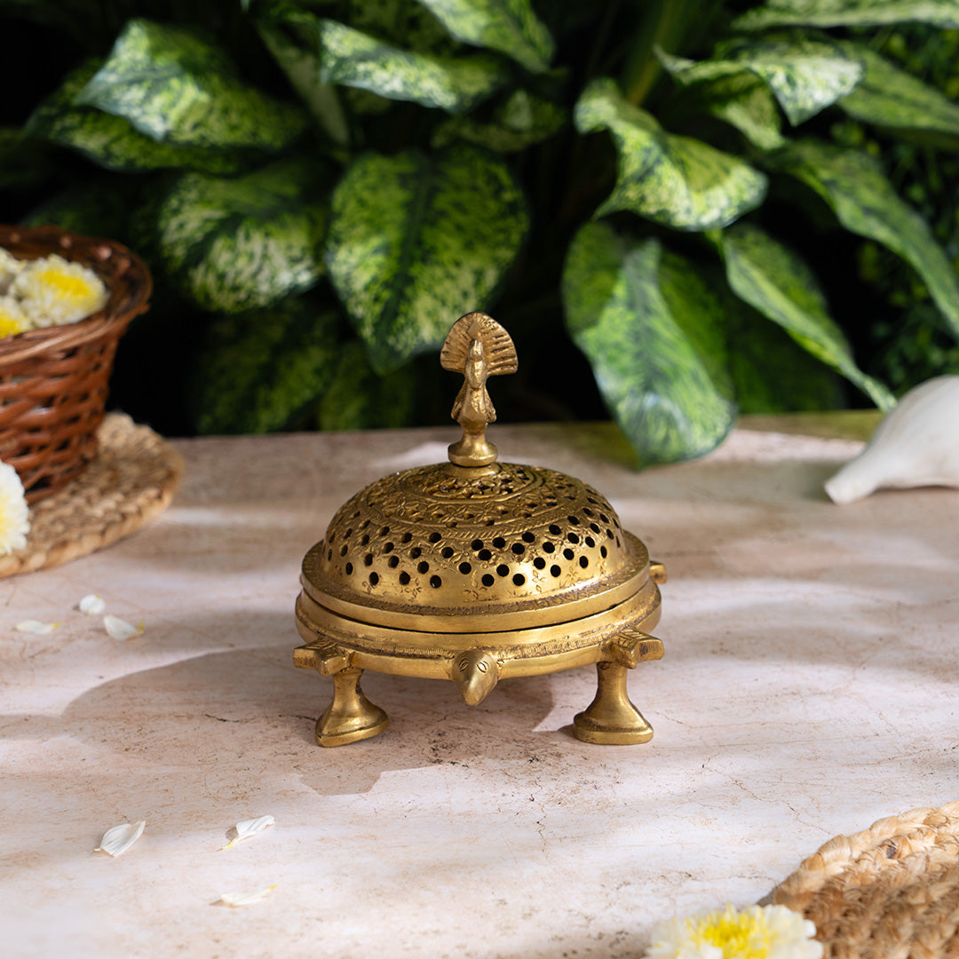 Brass Turtle Inspired Loban Burner 