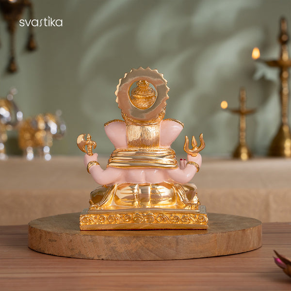 Dagdusheth Ganpati Murti gold plated 