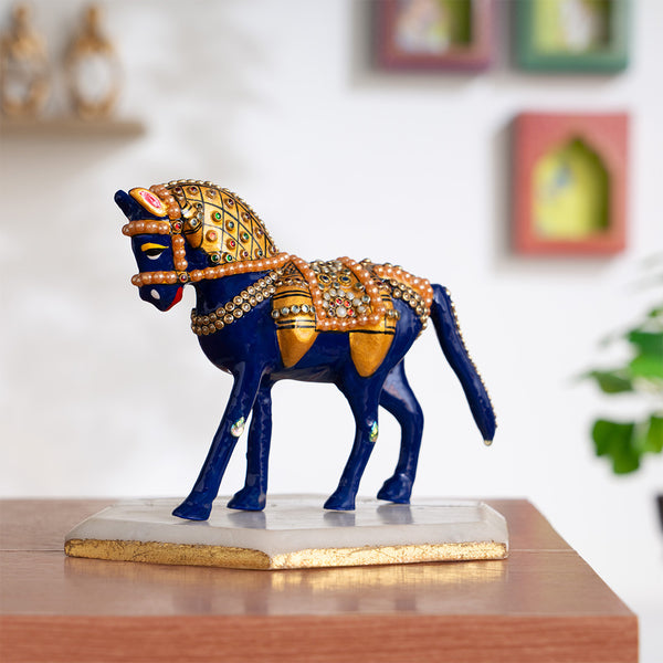 Meenakari Horse Statue for Home