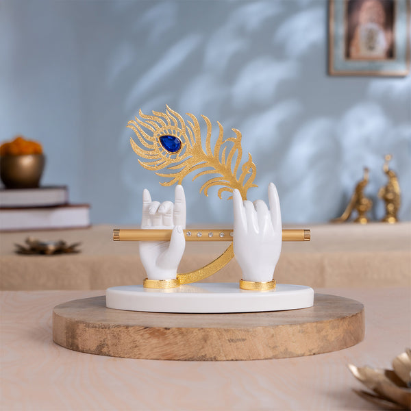Lord Krishna's Divine Hands Idol - Gold Plated 