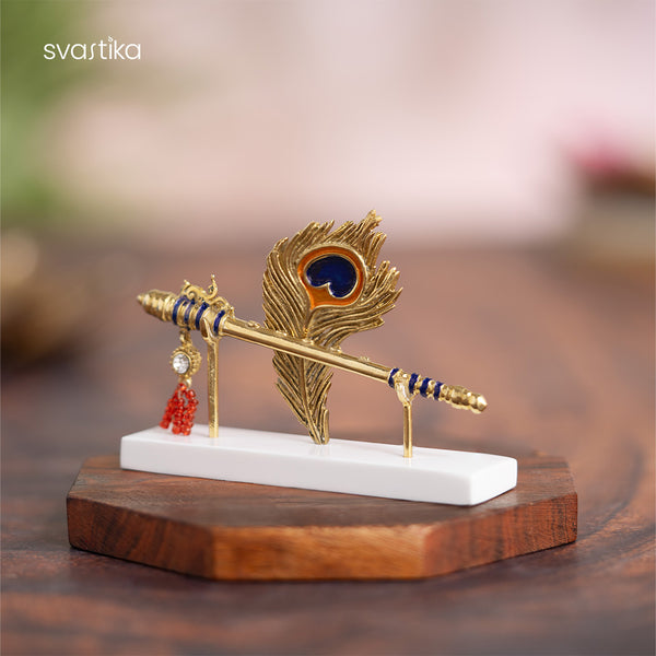 Krishna's Flute & Feather Idol for Car 