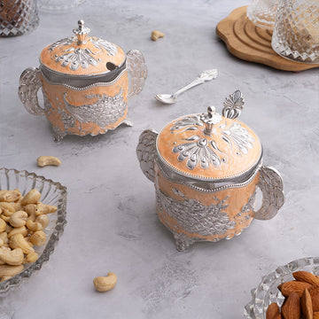 Mukhwas Peacock Box With Spoon for Serving (4.8 Inch)