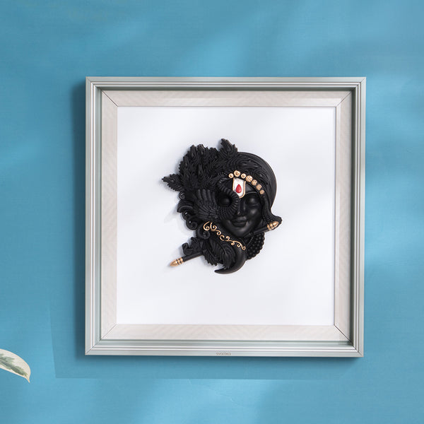 Krishna in Stillness - Murti Frame Wall Decor (12 inch)