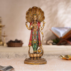 Lord Vishnu Standing Antique Idol (12 Inch)