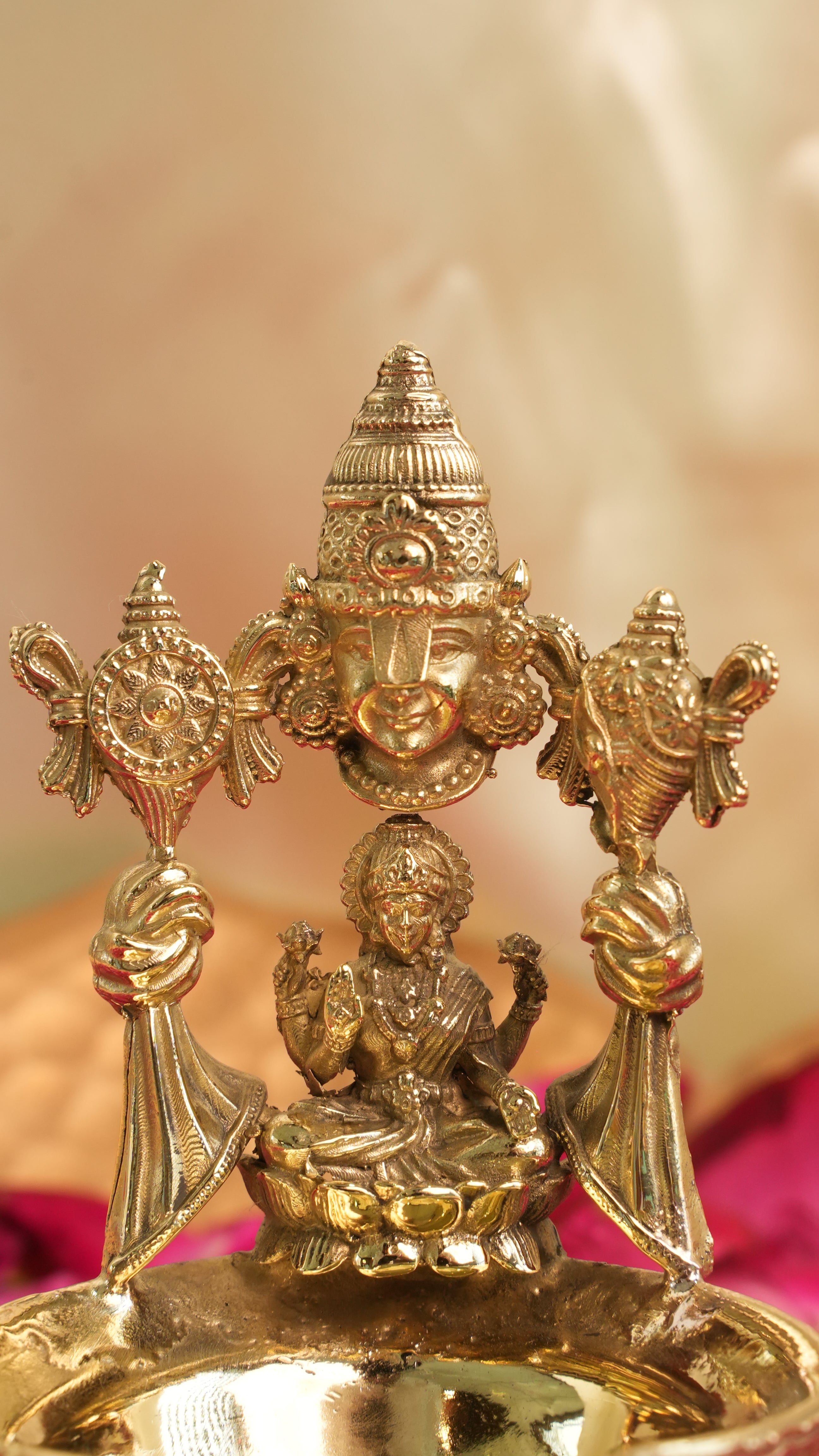 Brass Tirupati Balaji Lakshmi Diya