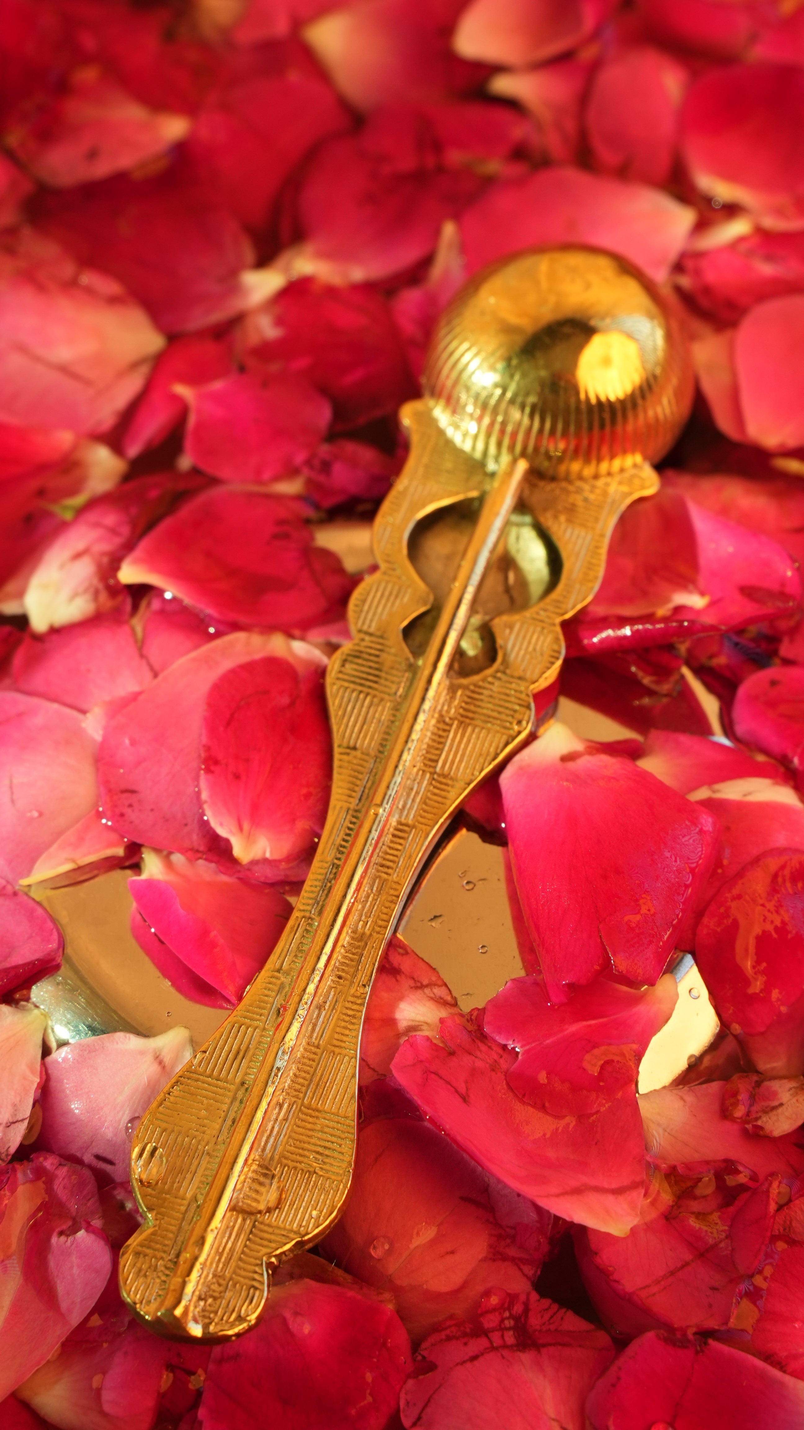 Brass Anchmani Spoon – Traditional Decorative Spoon