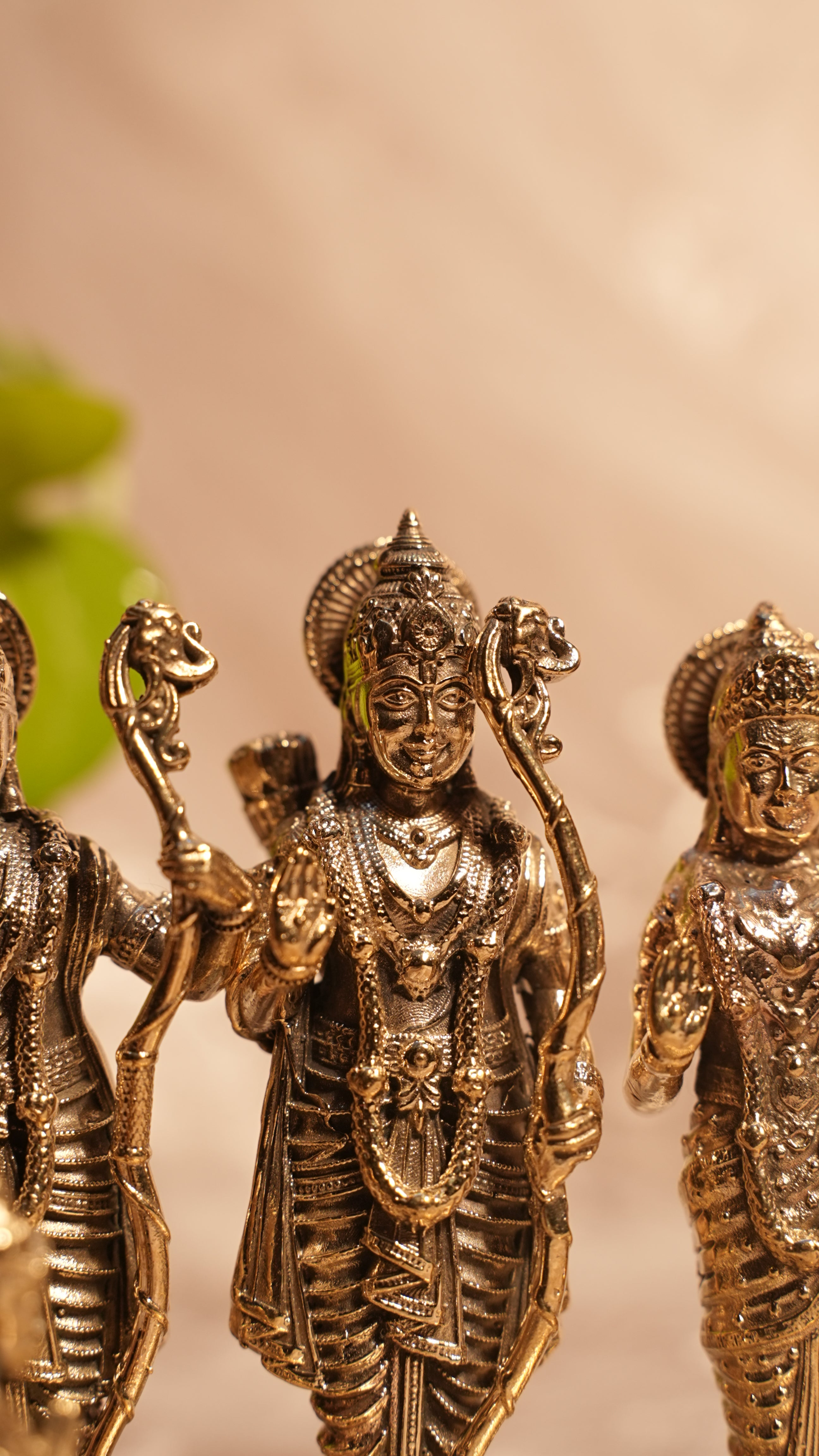 Brass Ram Darbar – 3.75 Inch | Divine Sculpture of Ram, Sita, Lakshman & Hanuman