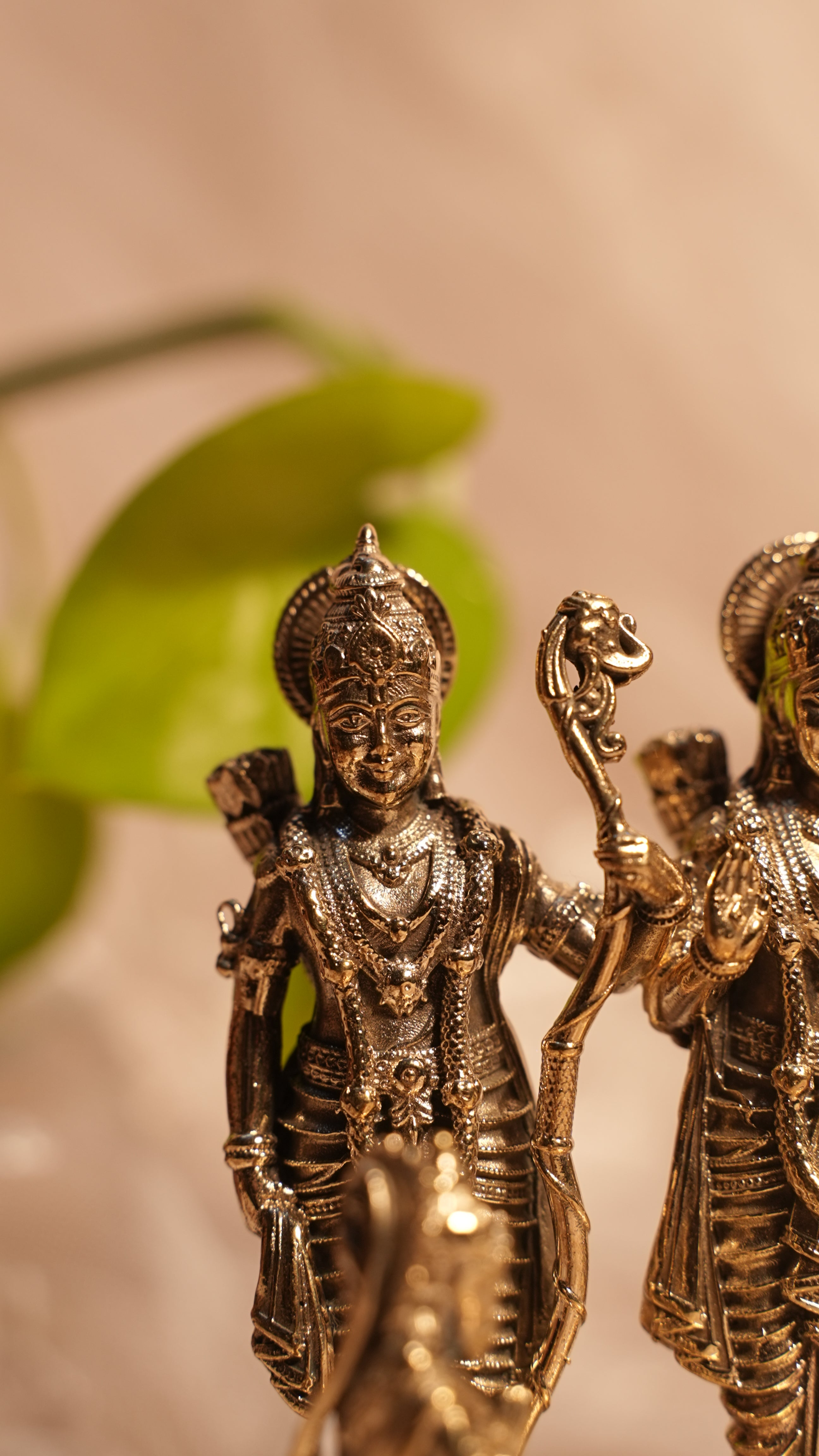 Brass Ram Darbar – 3.75 Inch | Divine Sculpture of Ram, Sita, Lakshman & Hanuman