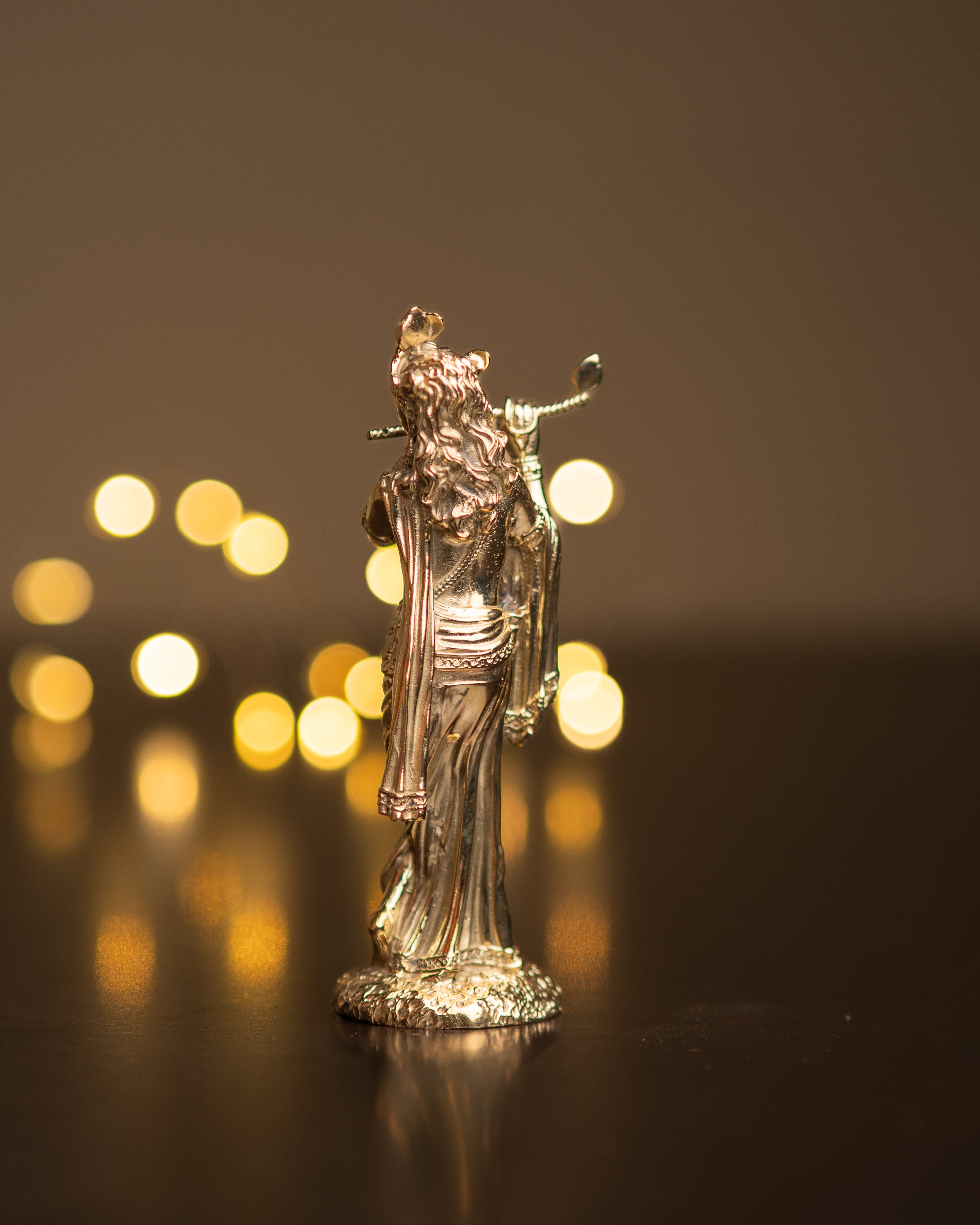 Lord Krishna Playing Flute Brass Murti | Divine Sculpture of the Supreme Love