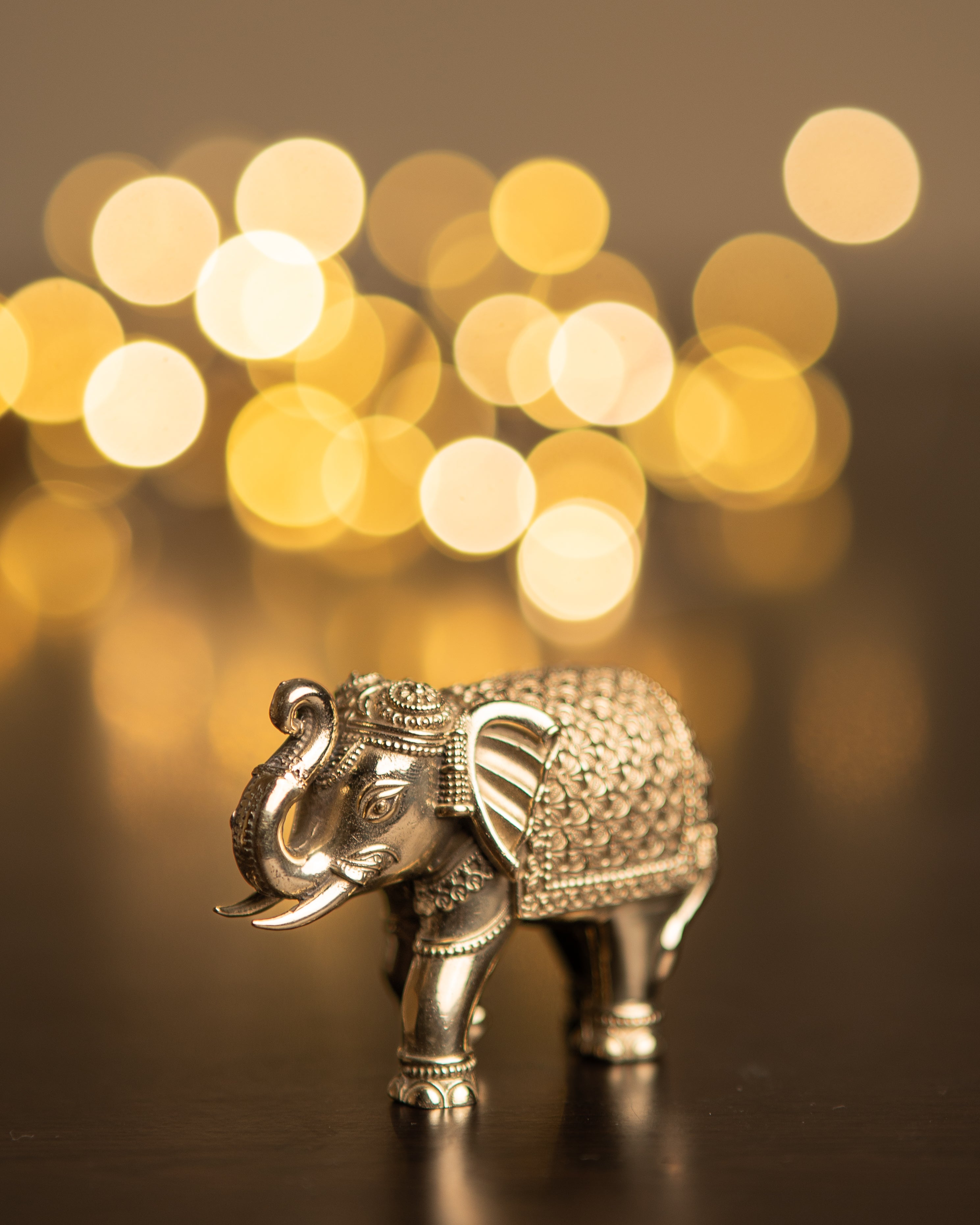 Brass Vastu Elephant Set of 2 | Trunk Up Pair for Prosperity, Luck & Strength