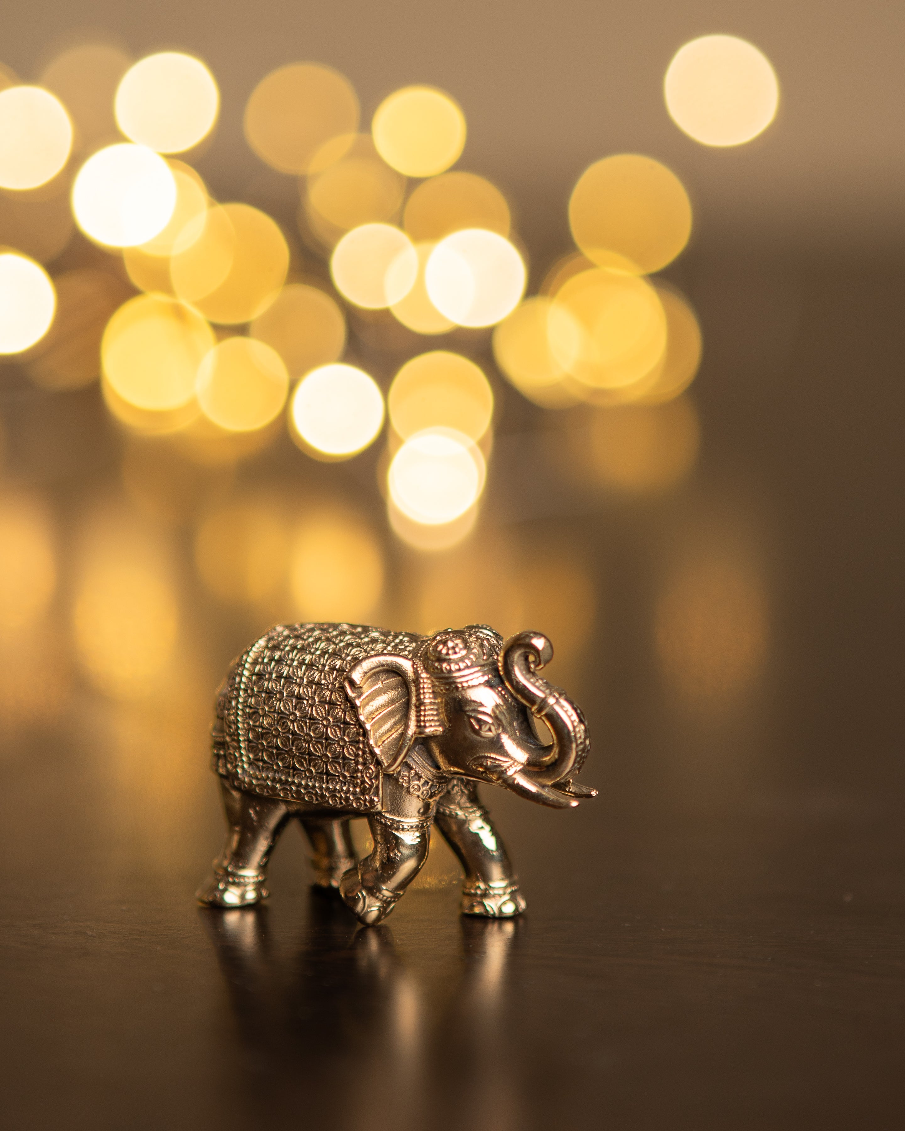 Brass Vastu Elephant Set of 2 | Trunk Up Pair for Prosperity, Luck & Strength