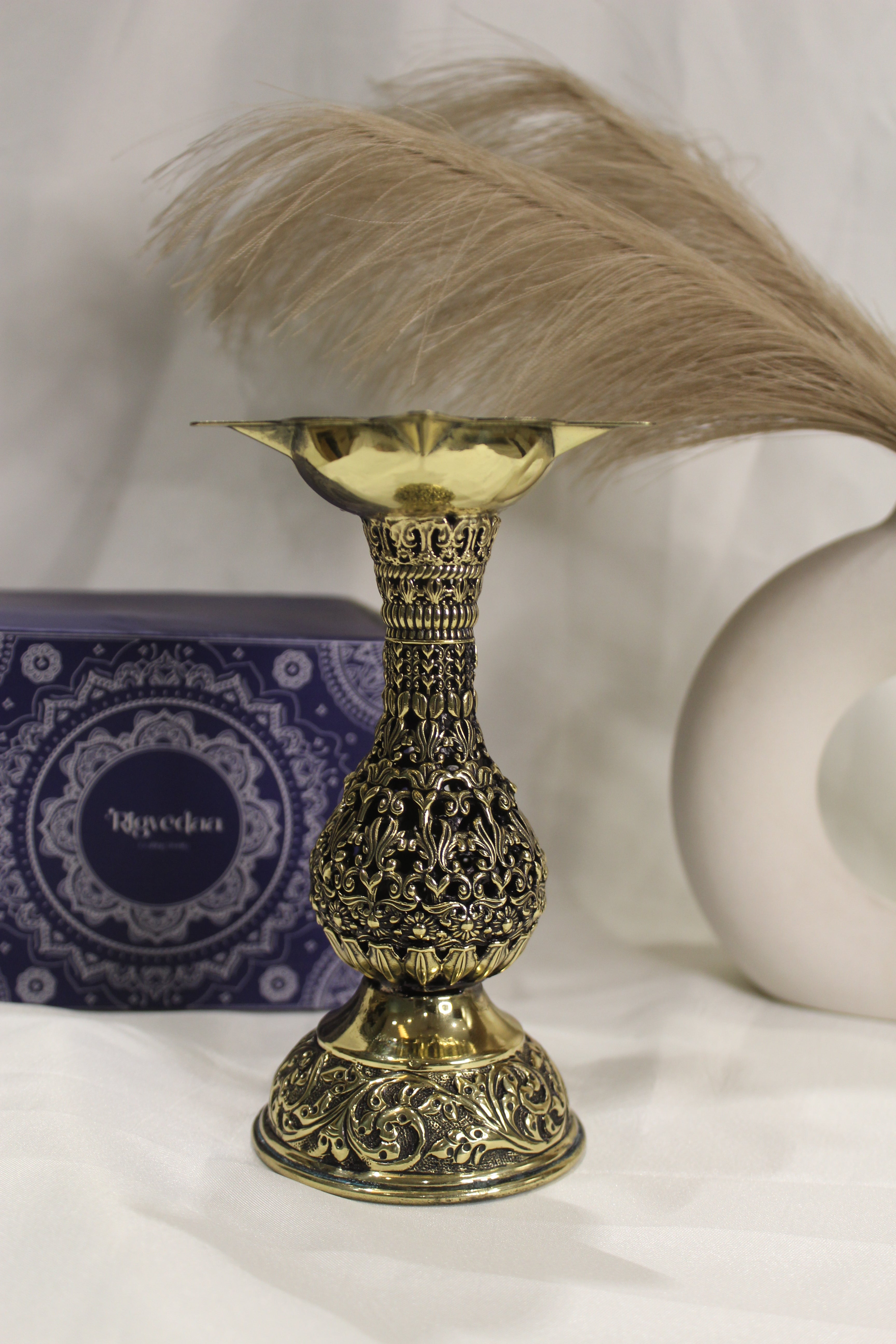 Handcrafted Brass Panch Deepak | Antique Finish Oil Lamp for Puja & Home Décor