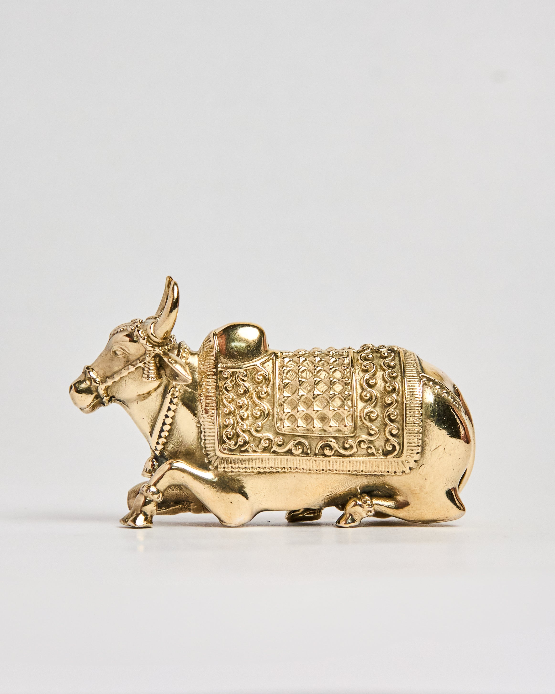 Brass Nandi Statue  | Sacred Bull of Shiva for Devotion & Strength