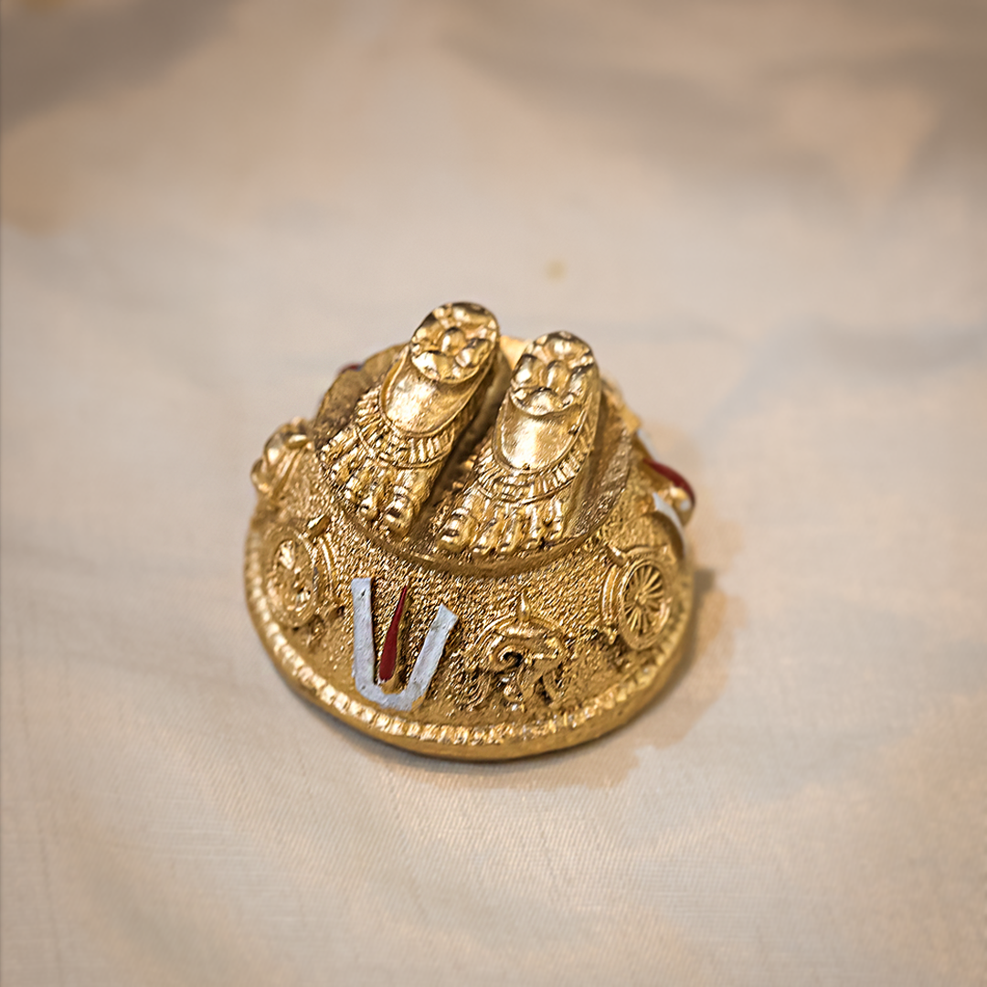 Venkateshwar/Balaji Charan with Shanku Chakra Namam – Gold Plated