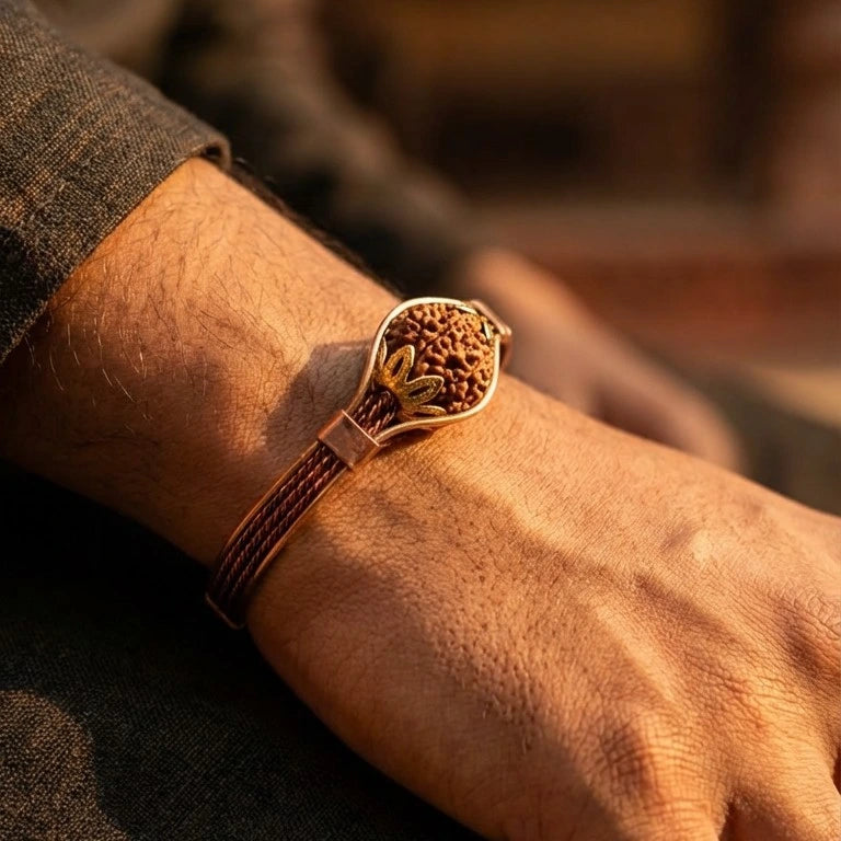 Rudraksha Shakti Copper Bracelet