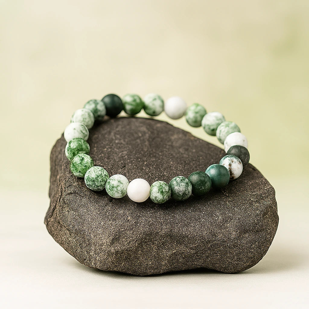 Tree Agate Stone Bracelet