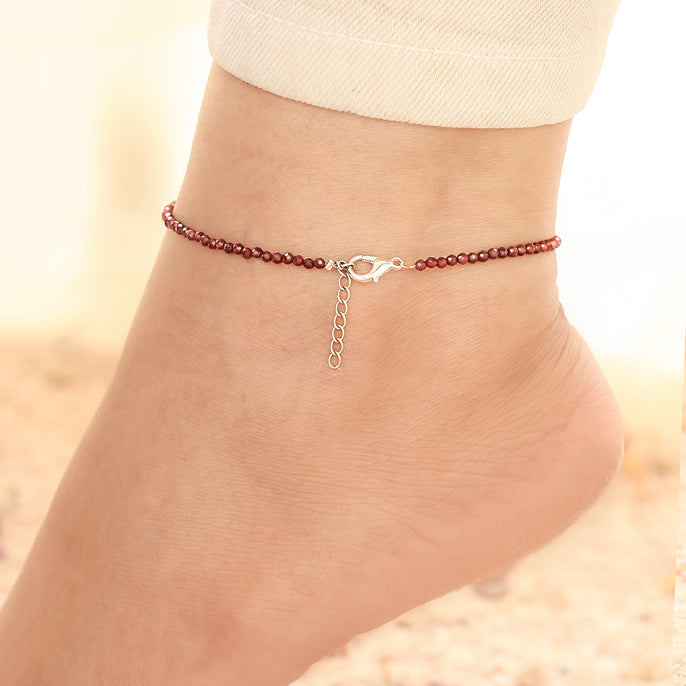 Red Garnet Anklet