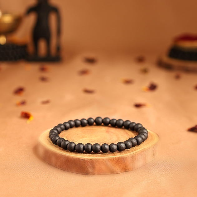 Divine Ebony Wood Karungali Malai Bracelet (Kids) with Govt. Certification