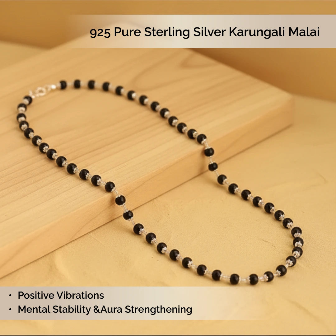 925 Pure Sterling Silver Karungali Malai