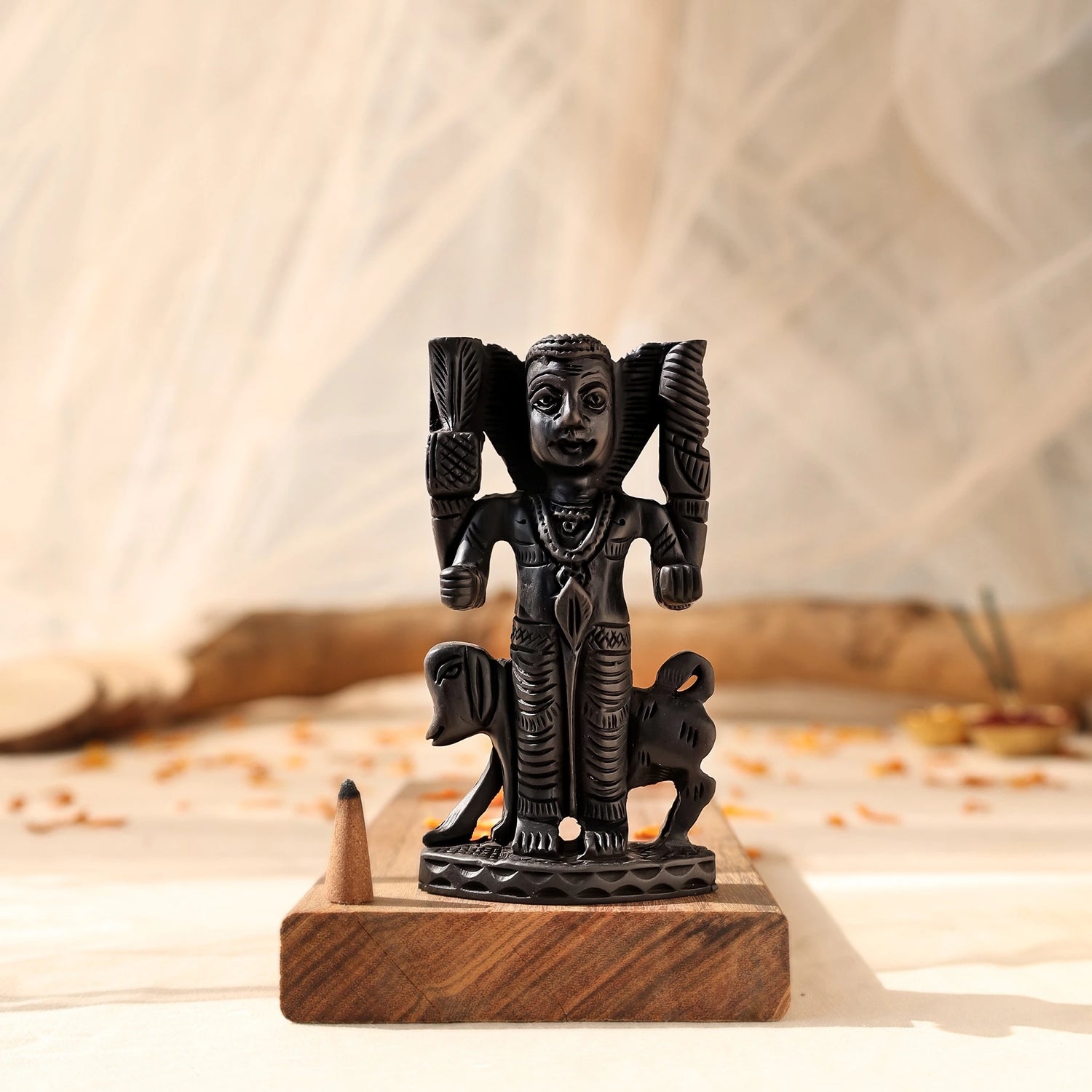 Divine Hindu Lord Vamana Swamy Karungali Idol – Ebony Wood