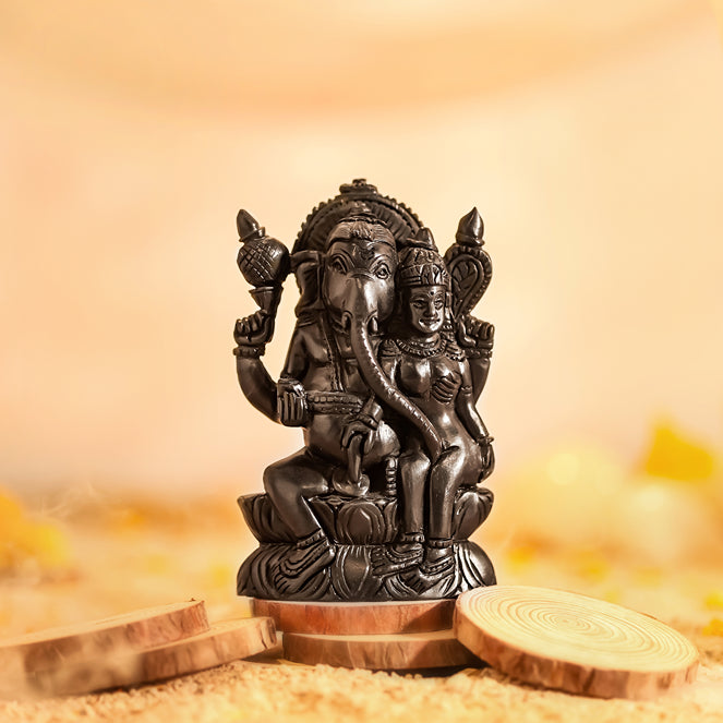 Divine Hindu Lord Ucchista Ganapati Karungali Idol – Ebony Wood