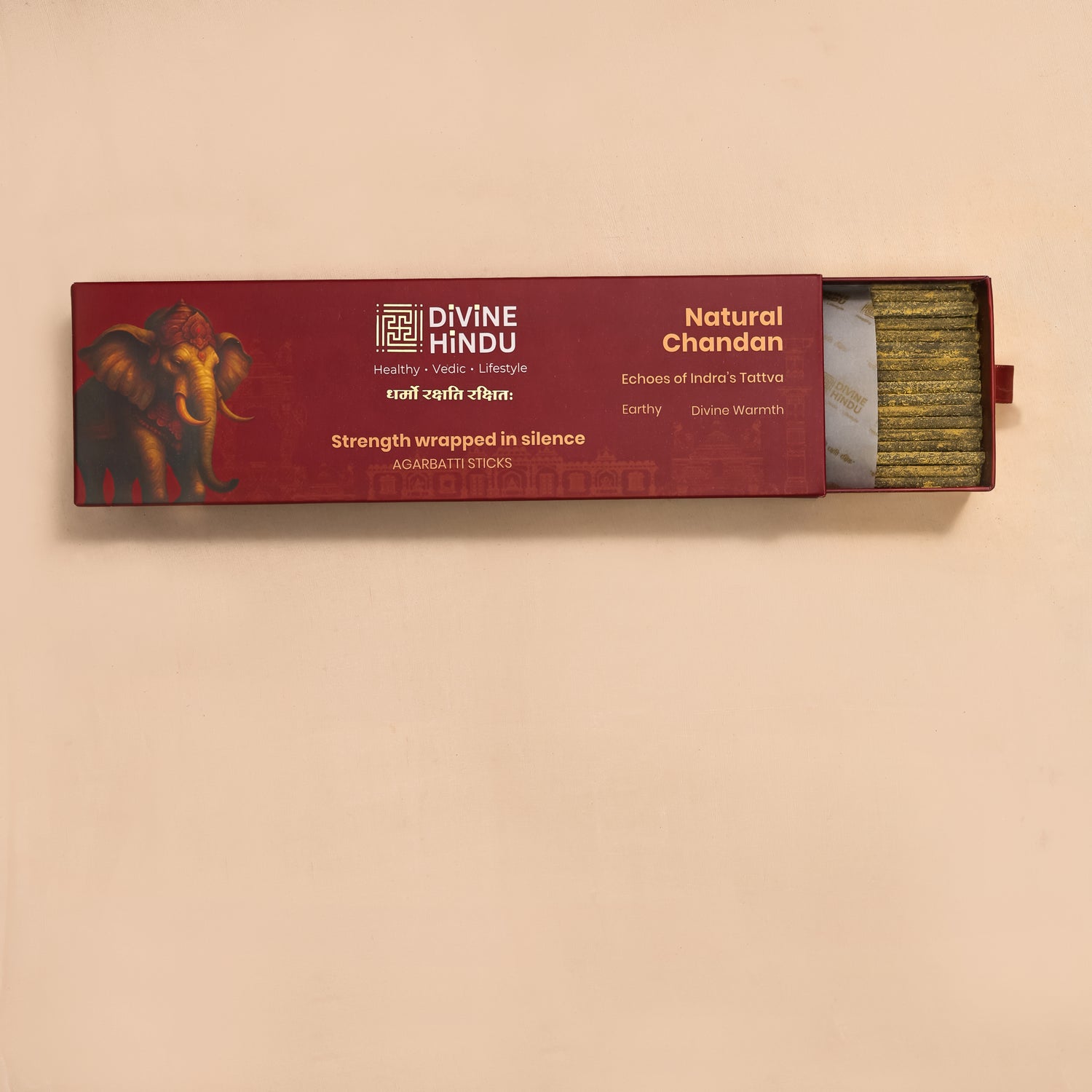 Divine Hindu Natural Chandan Agarbatti / Incense Sticks (Pack of 30)