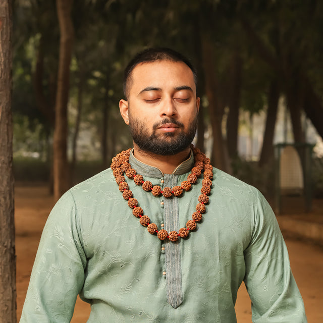 5 Mukhi Nepali Rudraksha Mala – 54+1 Beads