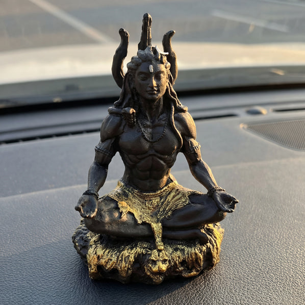Black & Gold Shiva Idol – For Car, Office & Home