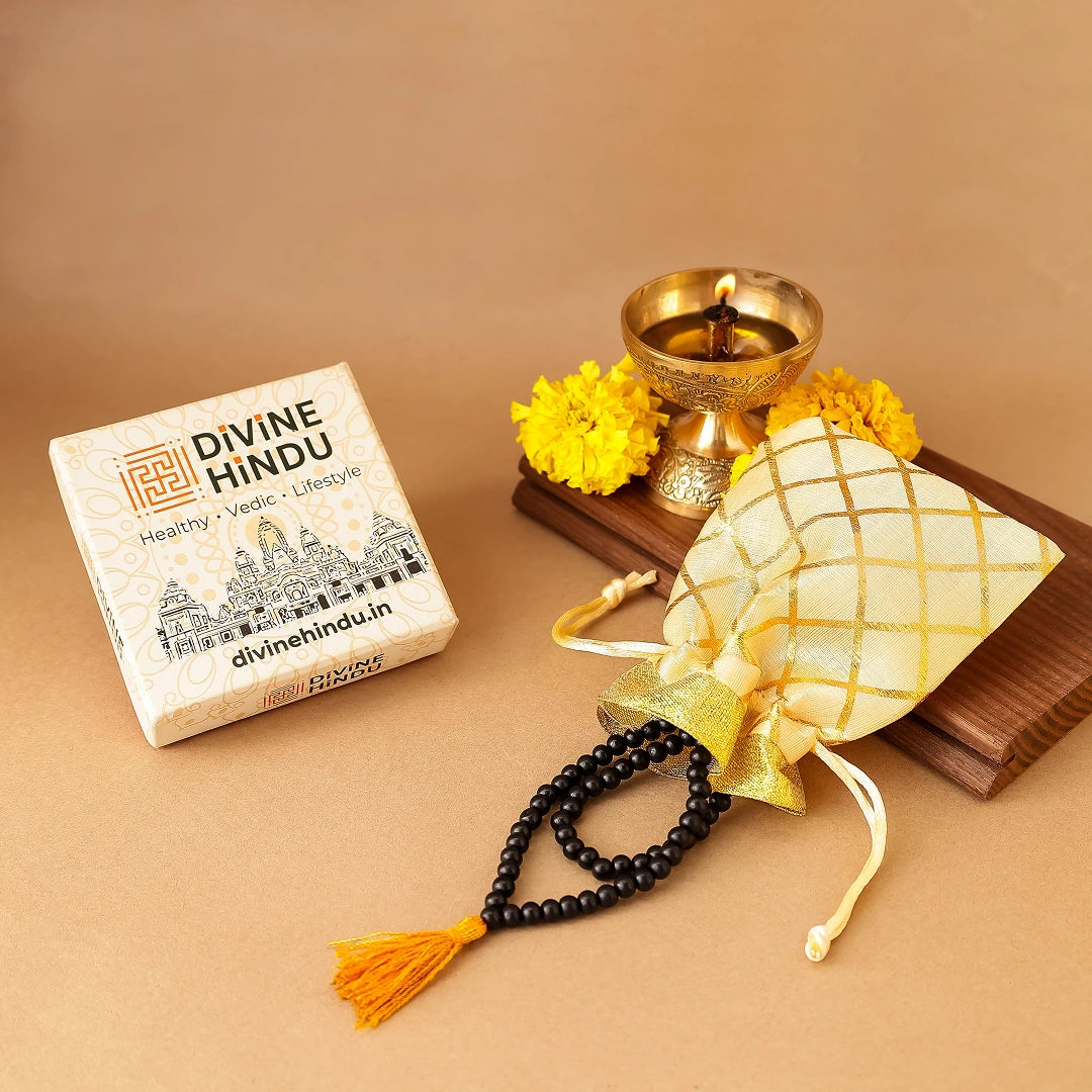 Divine Hindu Karungali Malai Mala (for Kids) with Govt. Certification