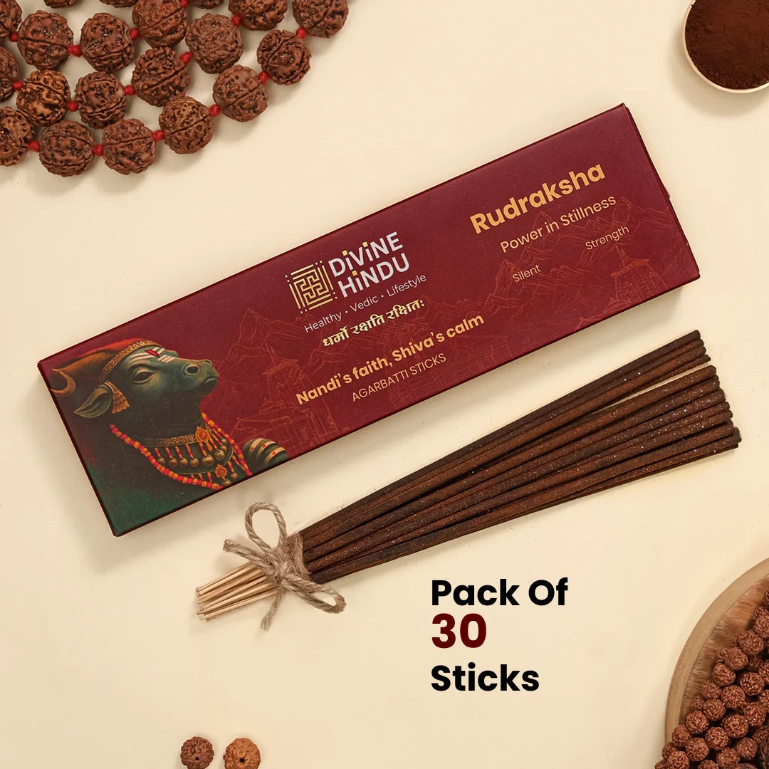 Divine Hindu Rudraksha Agarbatti / Incense Sticks (Pack of 30)