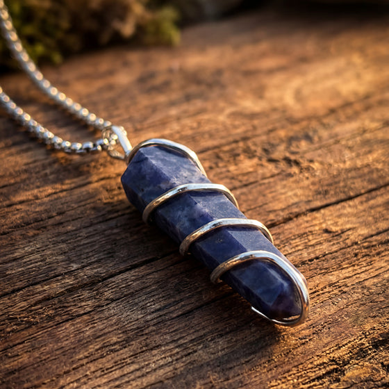 Lapis Lazuli Stone Locket with Chain