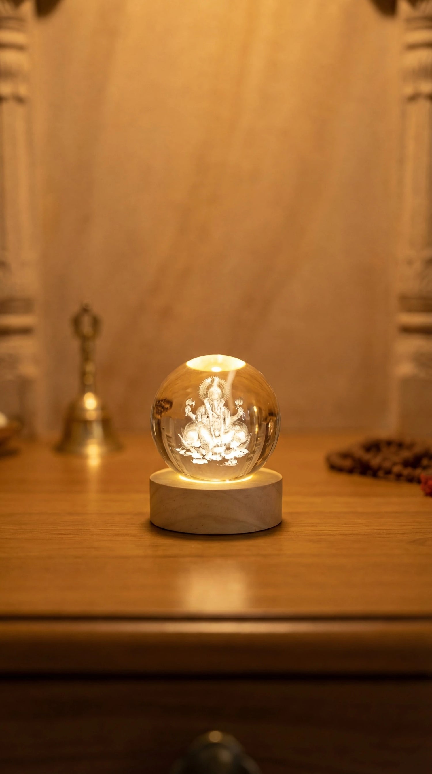 Ganesh Ji 3D Crystal Ball