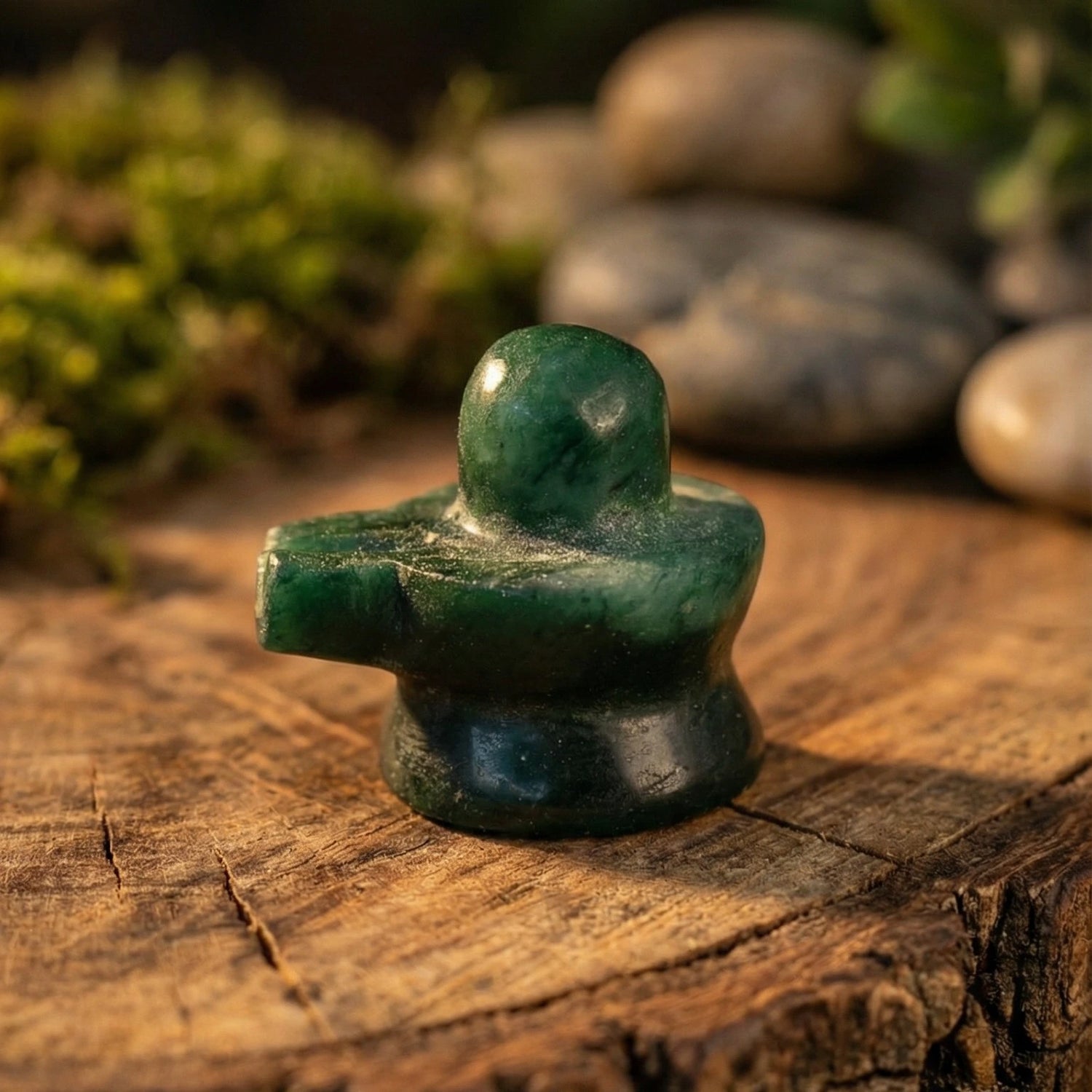 Green Jade Shivling