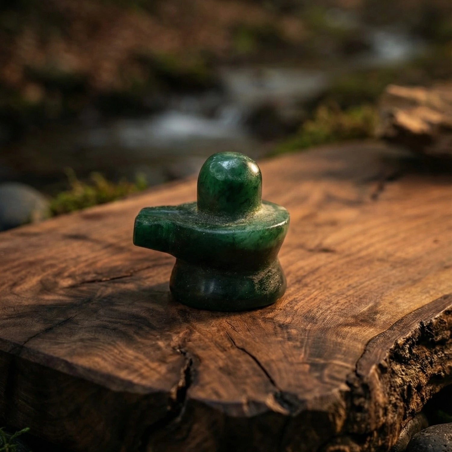 Green Jade Shivling
