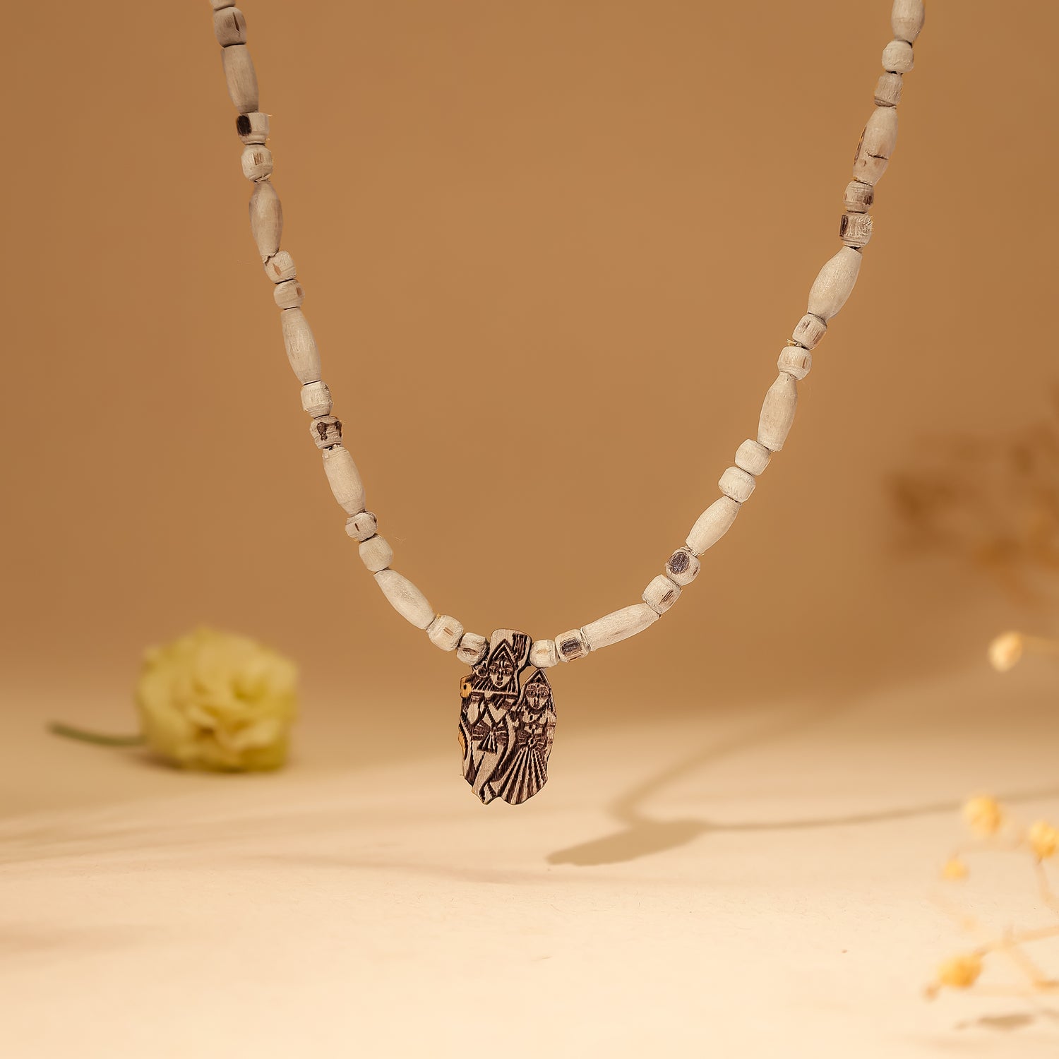 Shri Radha Krishna Tulsi Mala Pendant | Blessings of Shri Radha Krishna