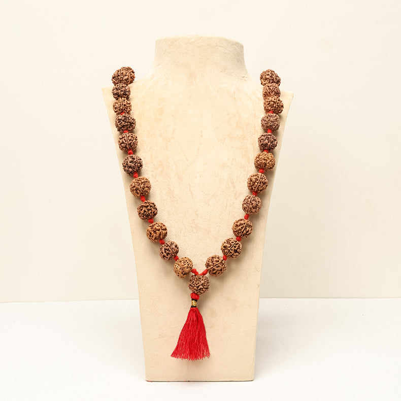 5 Mukhi Nepali Rudraksha Mala – 27+1 Beads