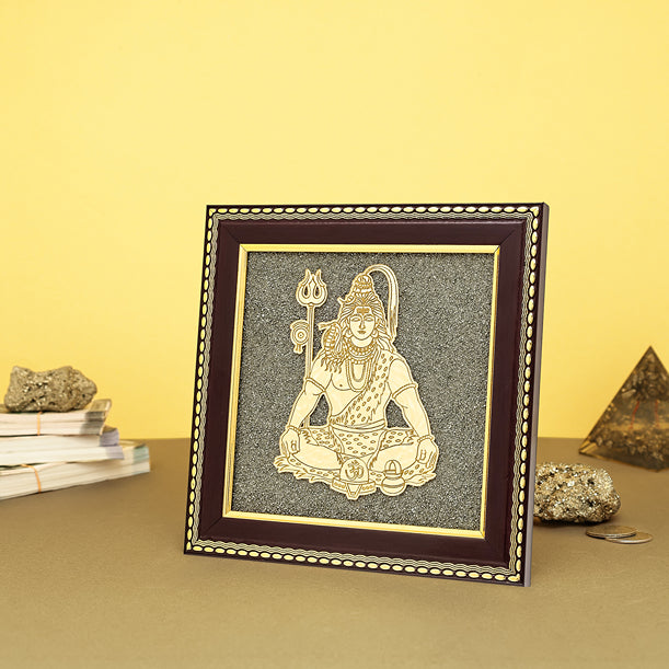 Lord Shiva Raw Pyrite Frame Online