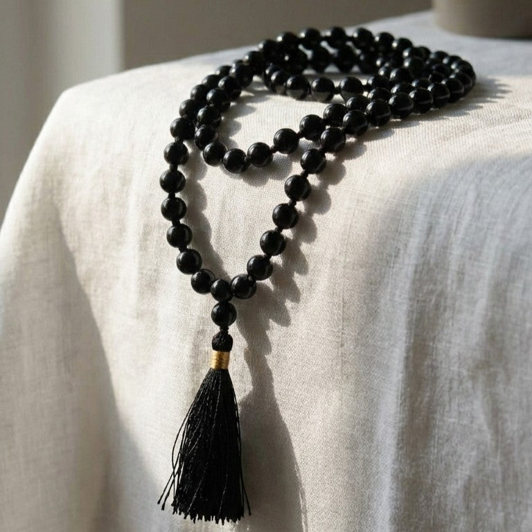 Black Tourmaline Stone Mala 108 Beads