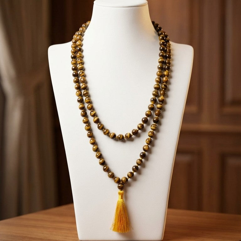 Tiger Eye Stone Mala 108 Beads