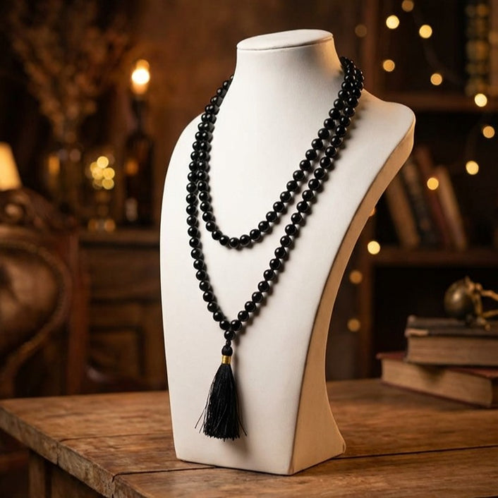 Black Tourmaline Stone Mala 108 Beads