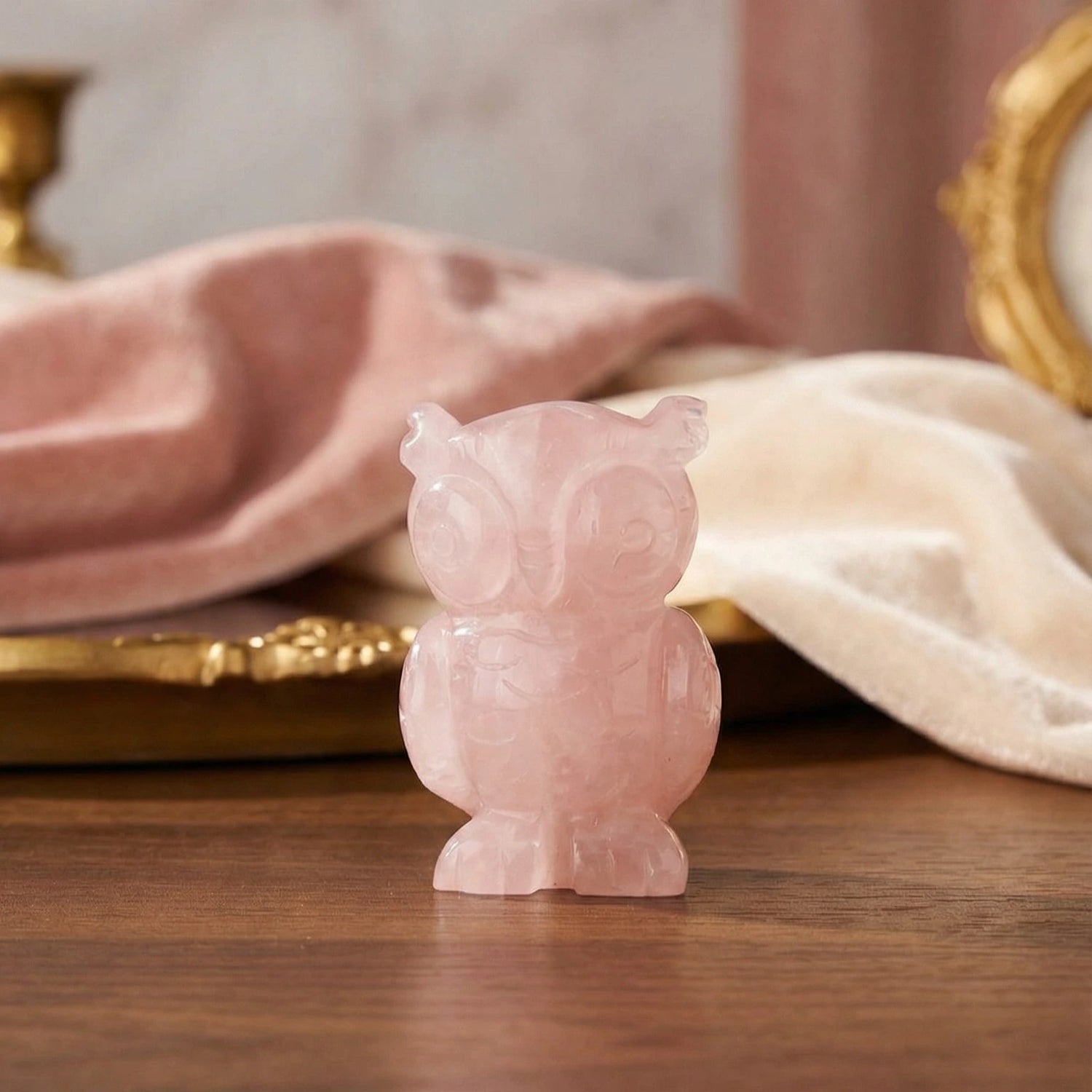 Rose Quartz Owl