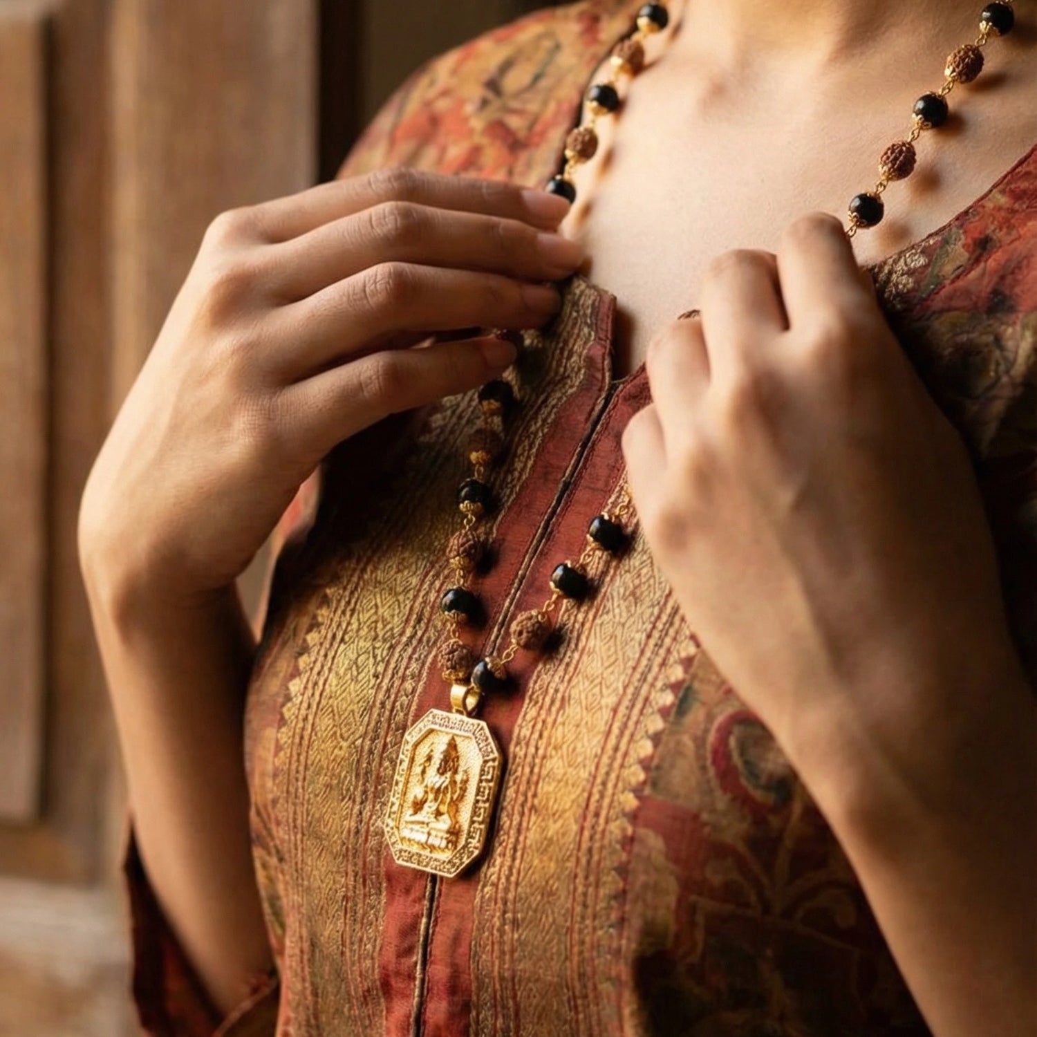 Rudraksha Krungali with Shiv Pendant