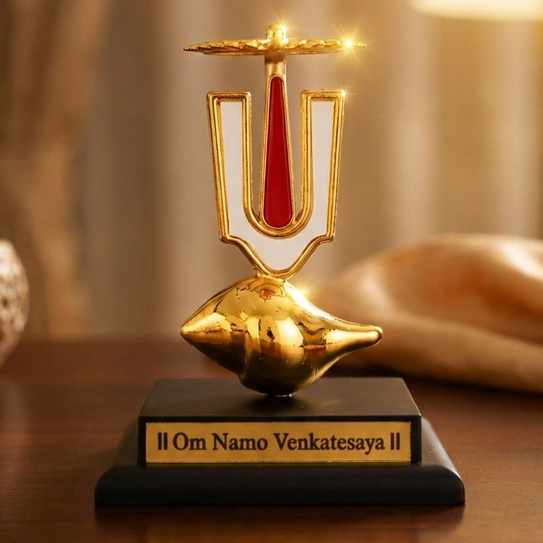 Shri Vishnu Shankh Tilak Chakra with Base